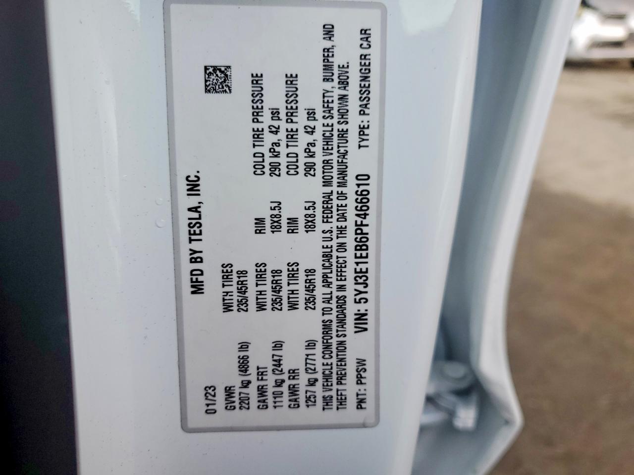 2023 TESLA MODEL 3 photo 12