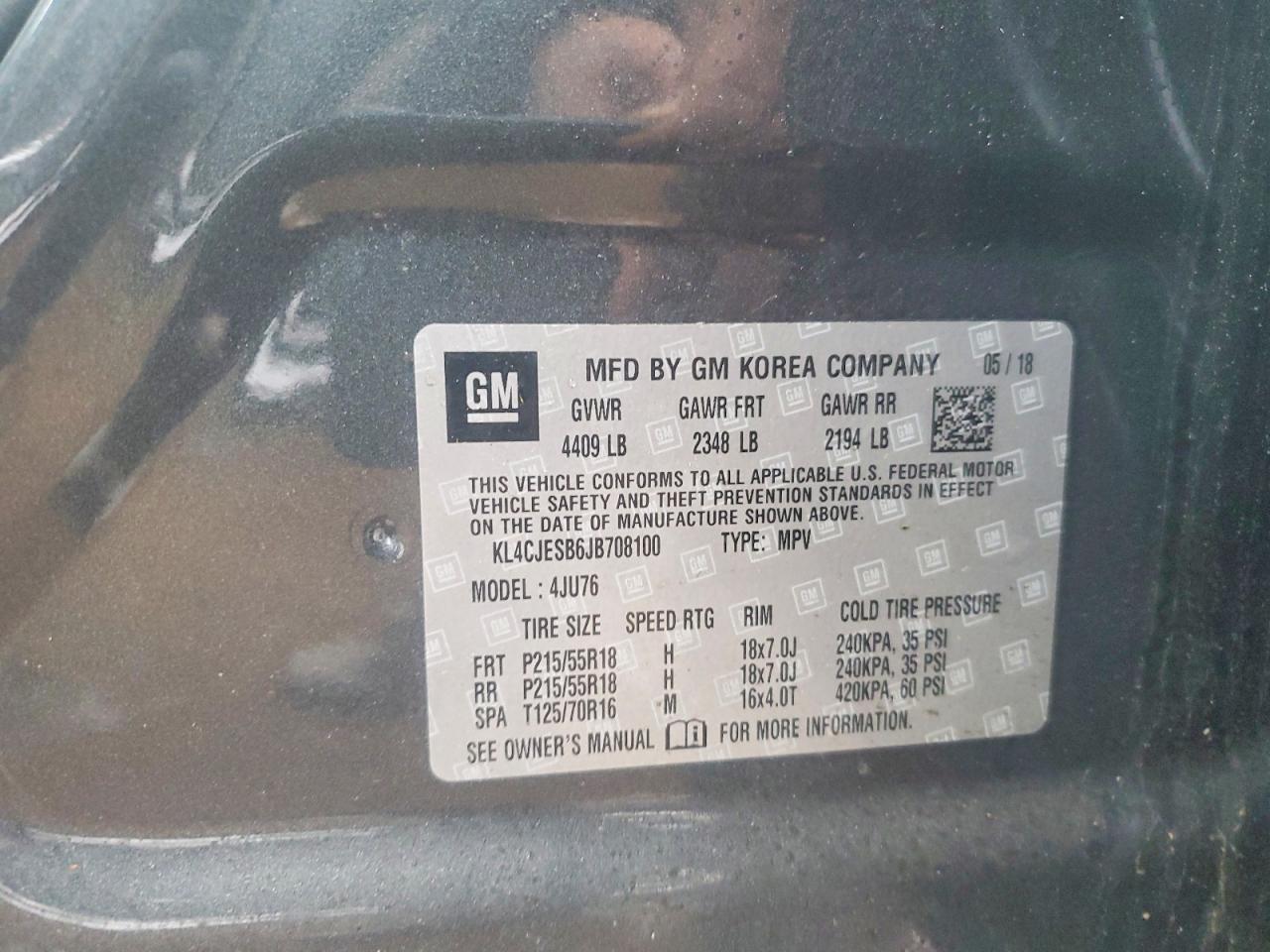 2018 BUICK ENCORE PREFERRED photo 13