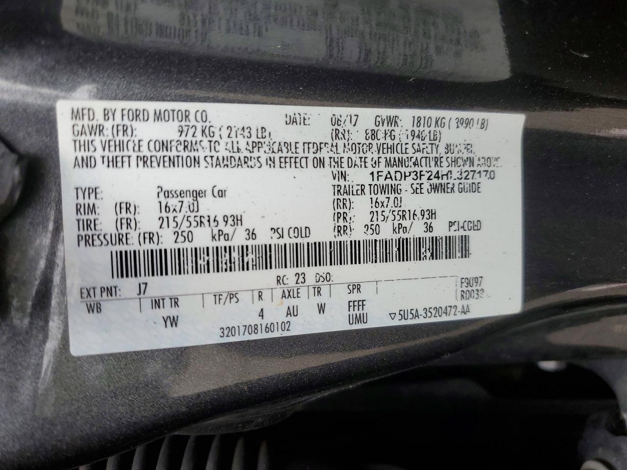 2017 FORD FOCUS SE photo 13