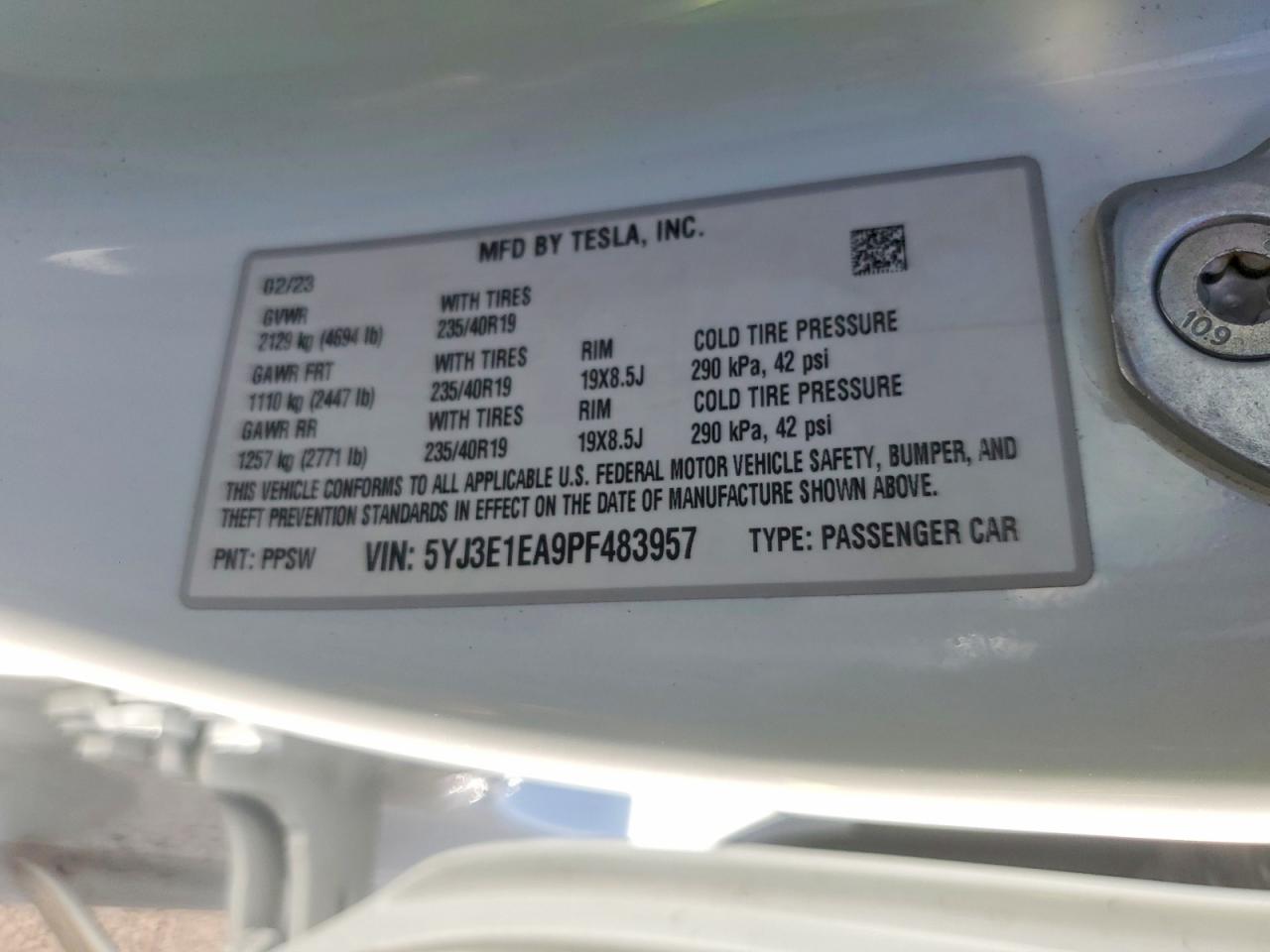 2023 TESLA MODEL 3 photo 13