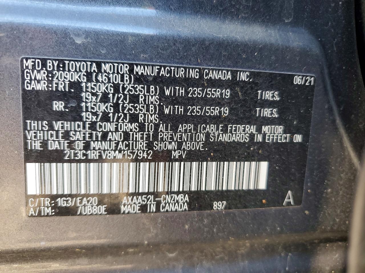 2021 TOYOTA RAV4 XLE PREMIUM photo 12