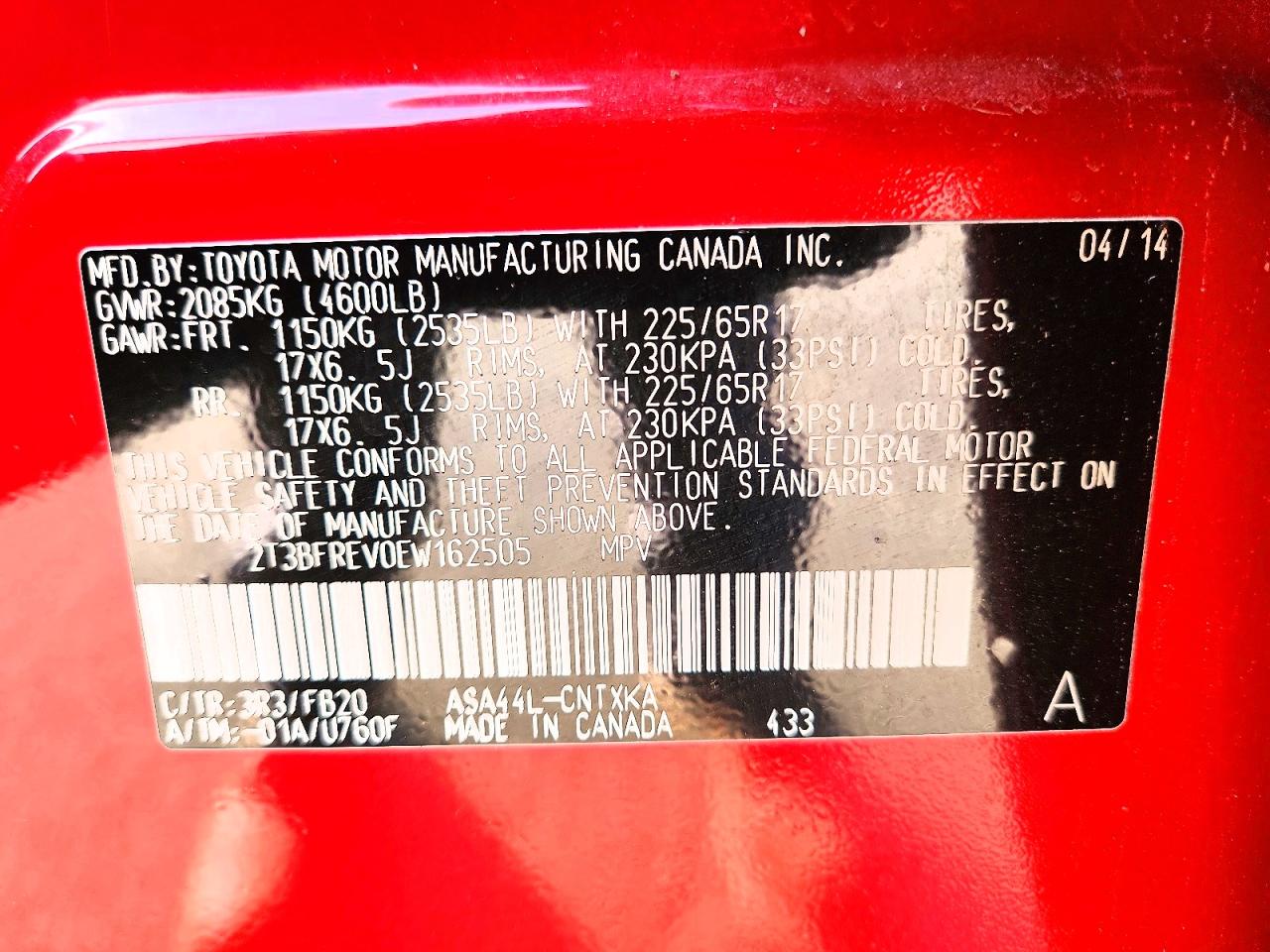 2014 TOYOTA RAV4 LE photo 13