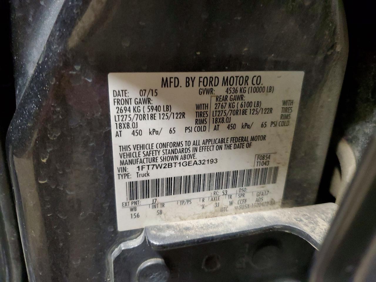 2016 FORD F250 SUPER DUTY photo 12