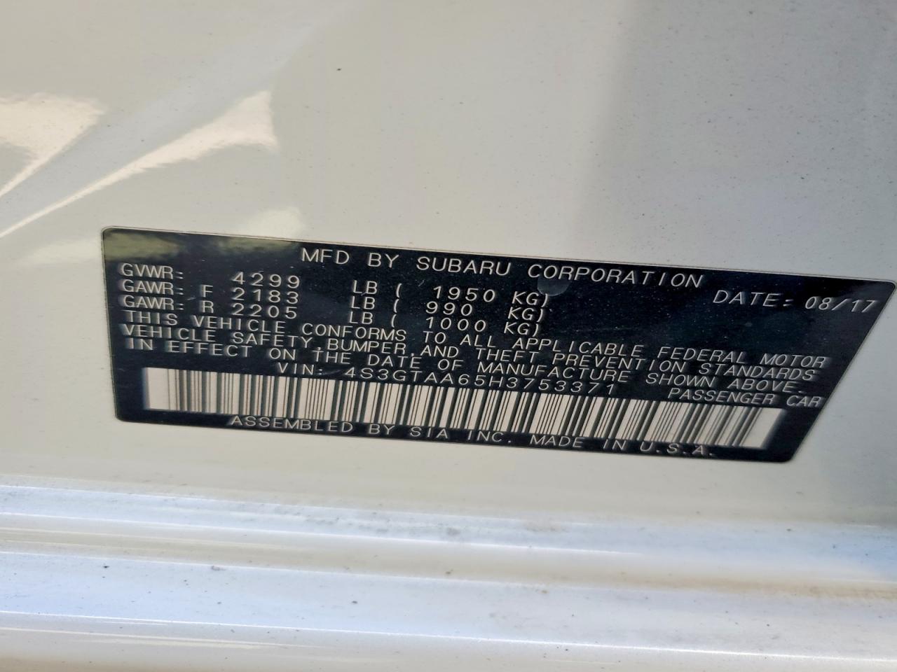 2017 SUBARU IMPREZA photo 12