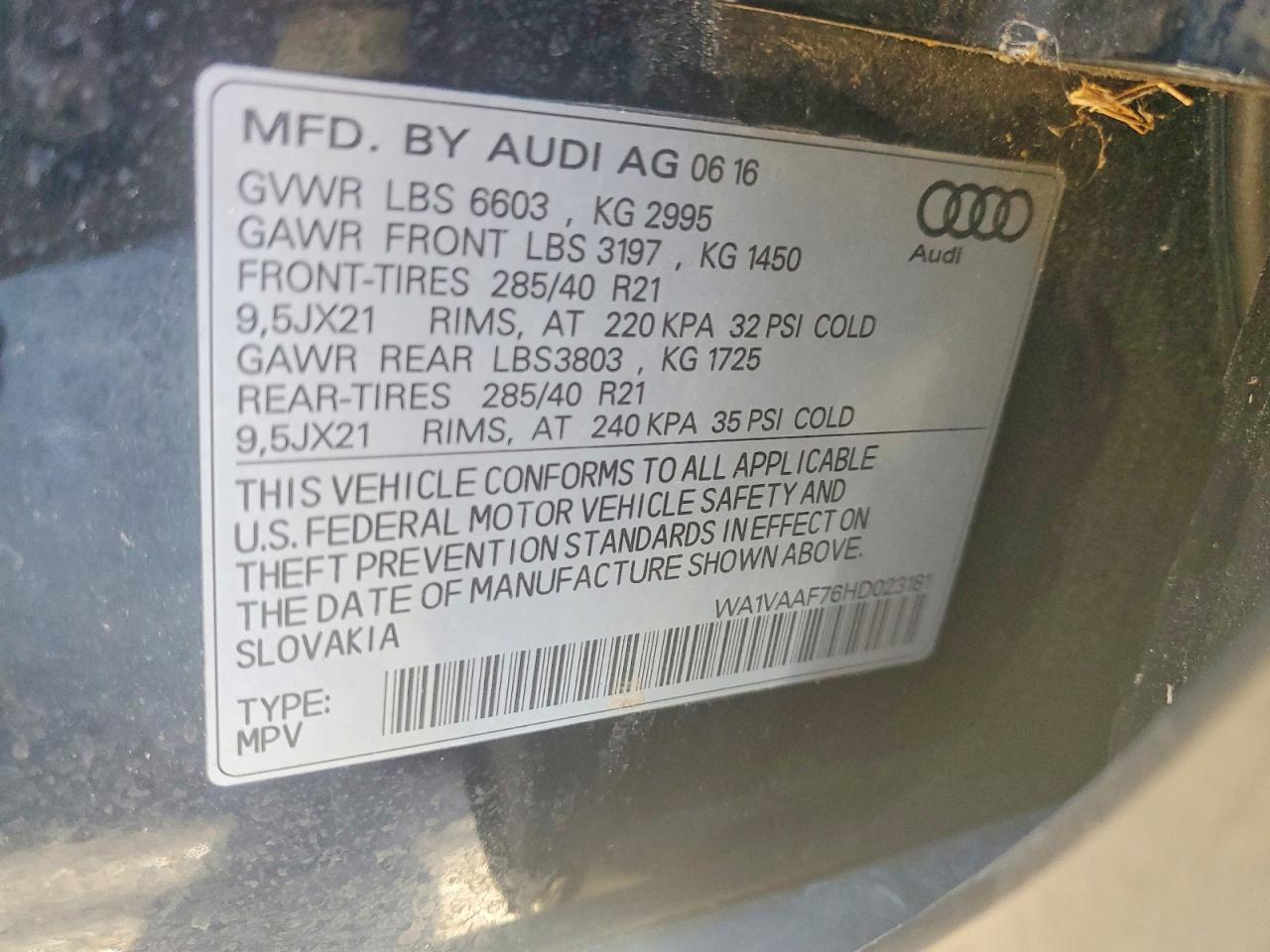 2017 AUDI Q7 PRESTIGE photo 13