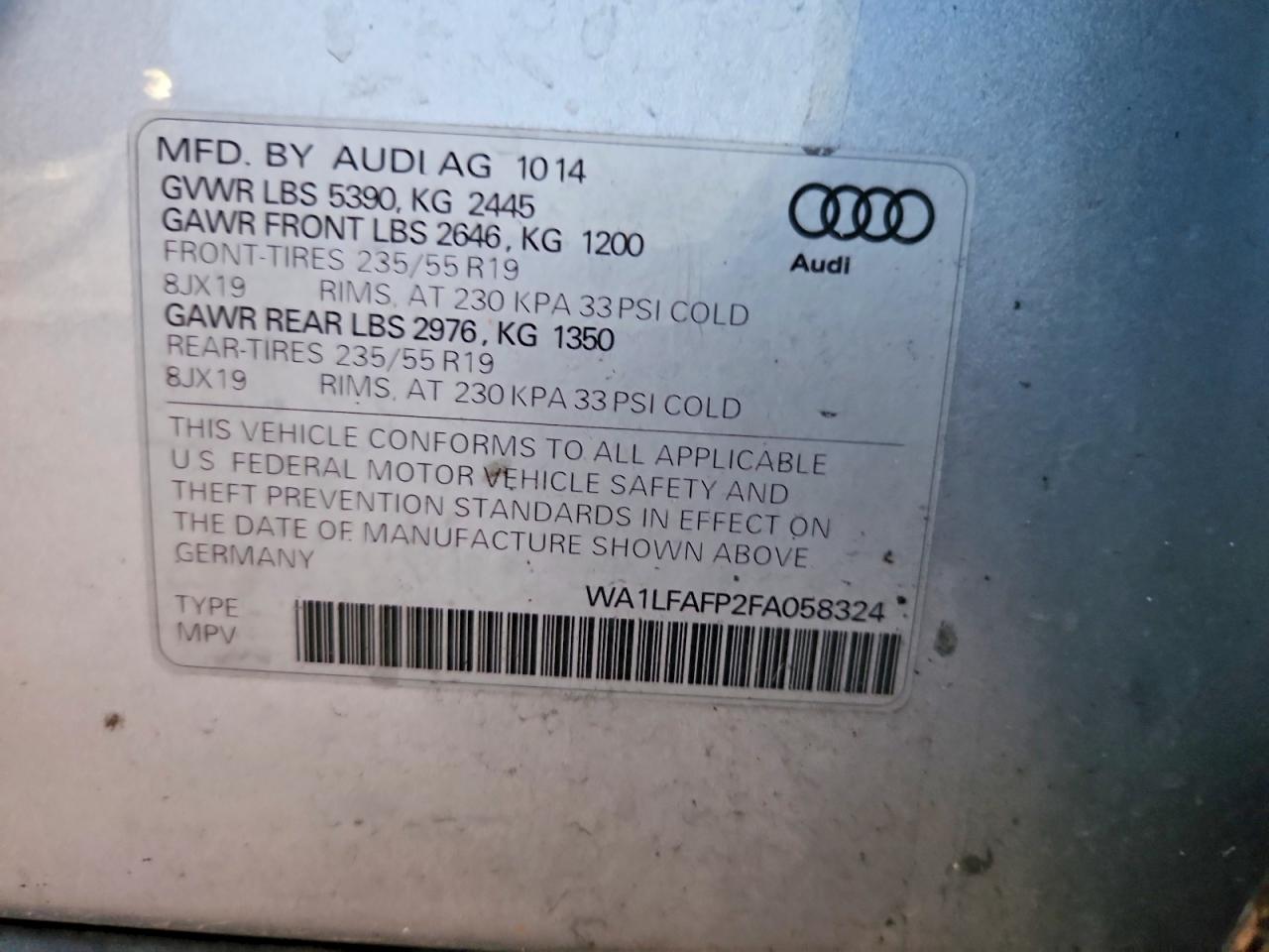 2015 AUDI Q5 PREMIUM PLUS photo 25