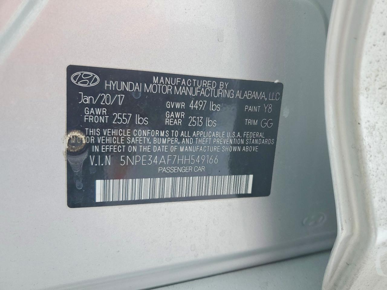 2017 HYUNDAI SONATA LIMITED photo 12
