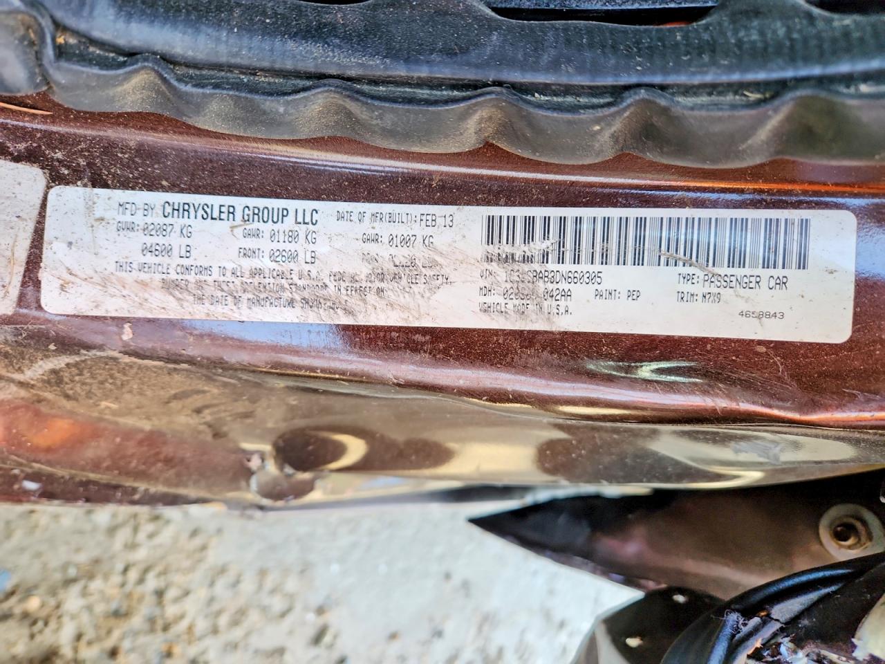 2013 CHRYSLER 200 LX photo 13