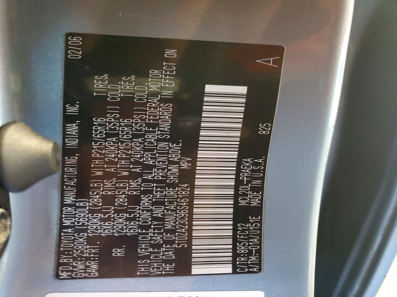 2006 TOYOTA SIENNA CE photo 13