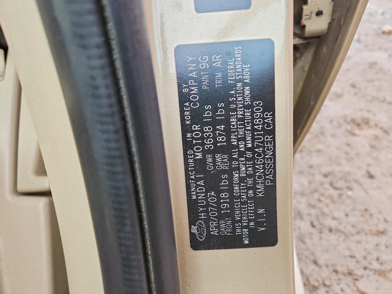 2007 HYUNDAI ACCENT GLS photo 12