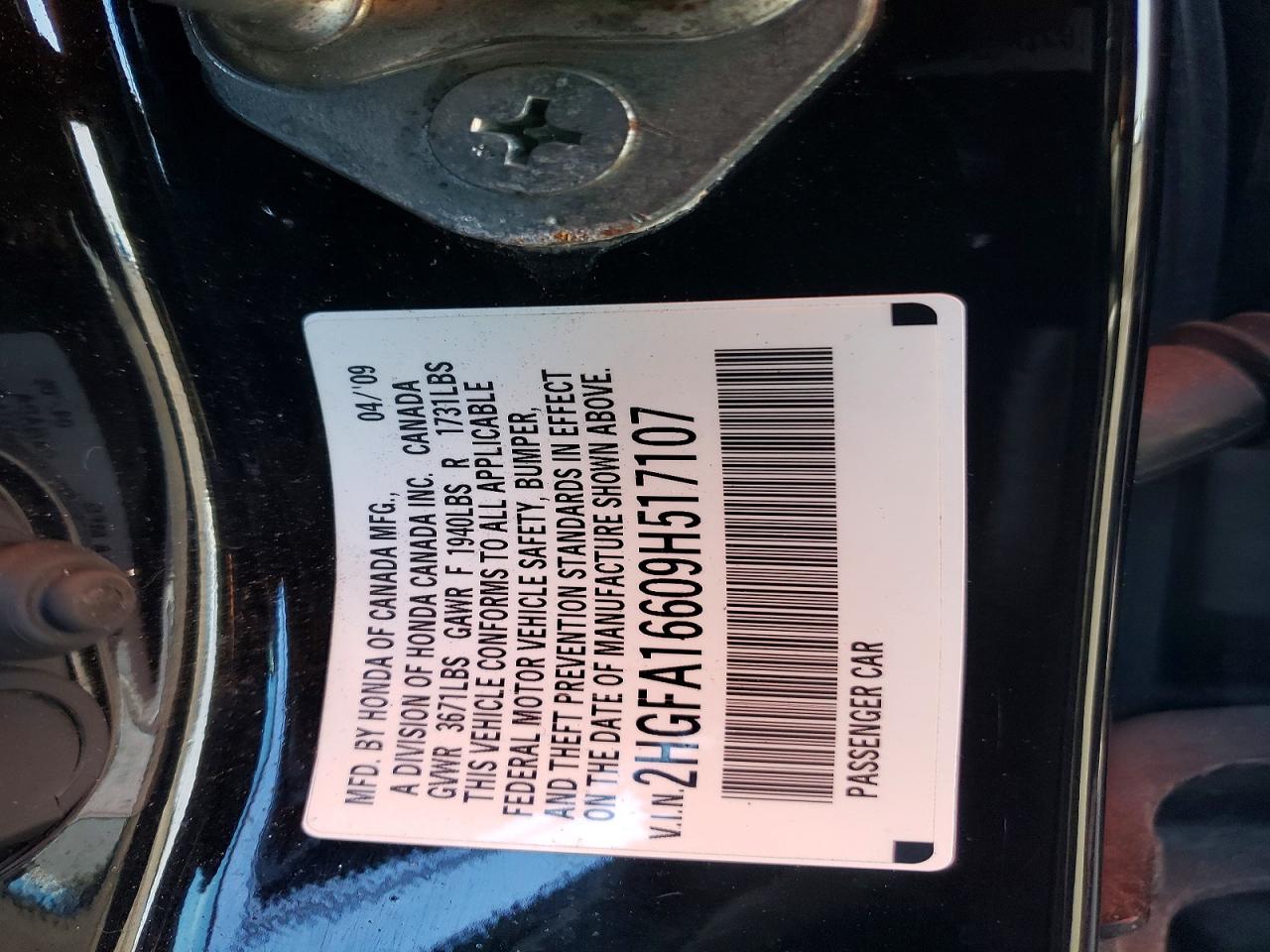 2009 HONDA CIVIC LX-S photo 13