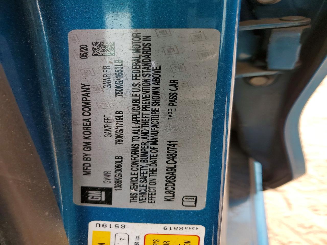 2020 CHEVROLET SPARK 1LT photo 13