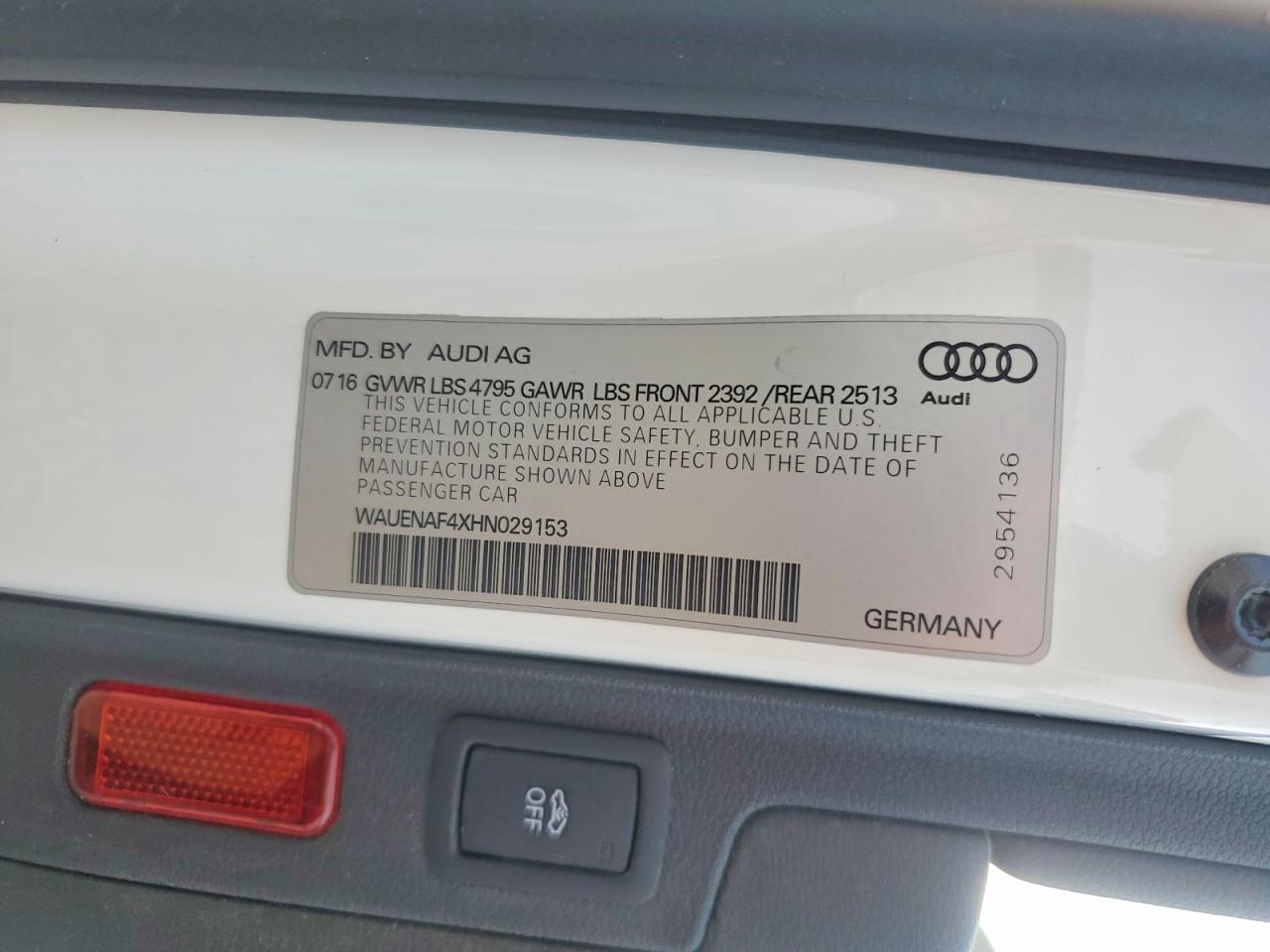 2017 AUDI A4 PREMIUM PLUS photo 37