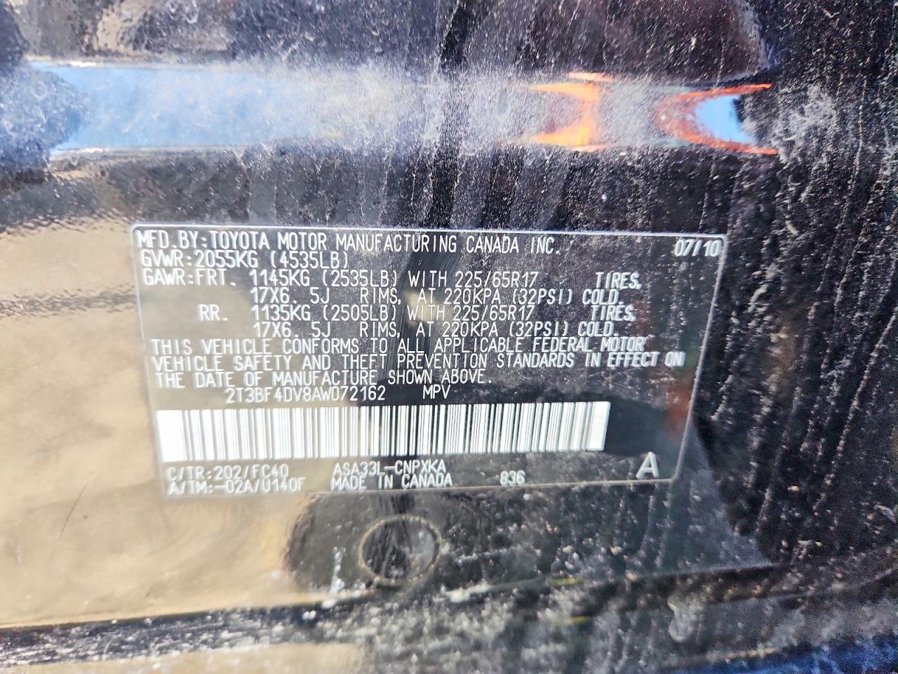 2010 TOYOTA RAV4 photo 13