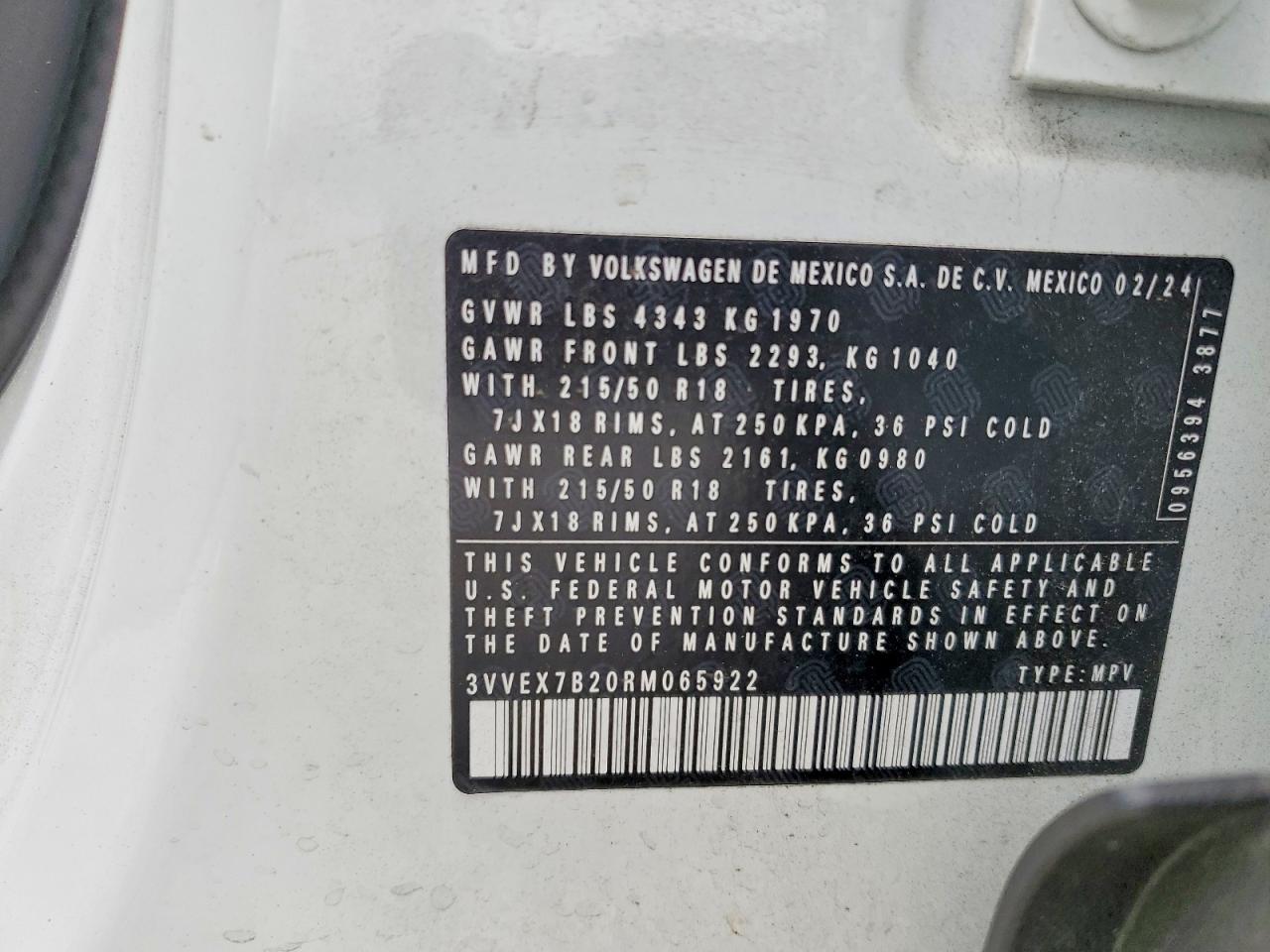 2024 VOLKSWAGEN TAOS SE photo 12