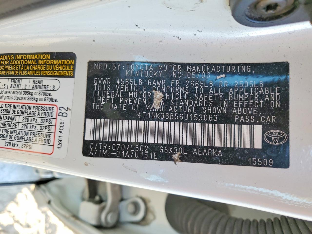 2006 TOYOTA AVALON XL photo 12