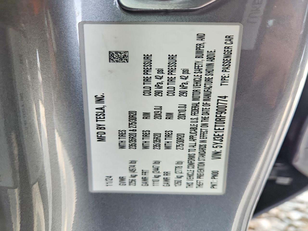 2024 TESLA MODEL 3 photo 12
