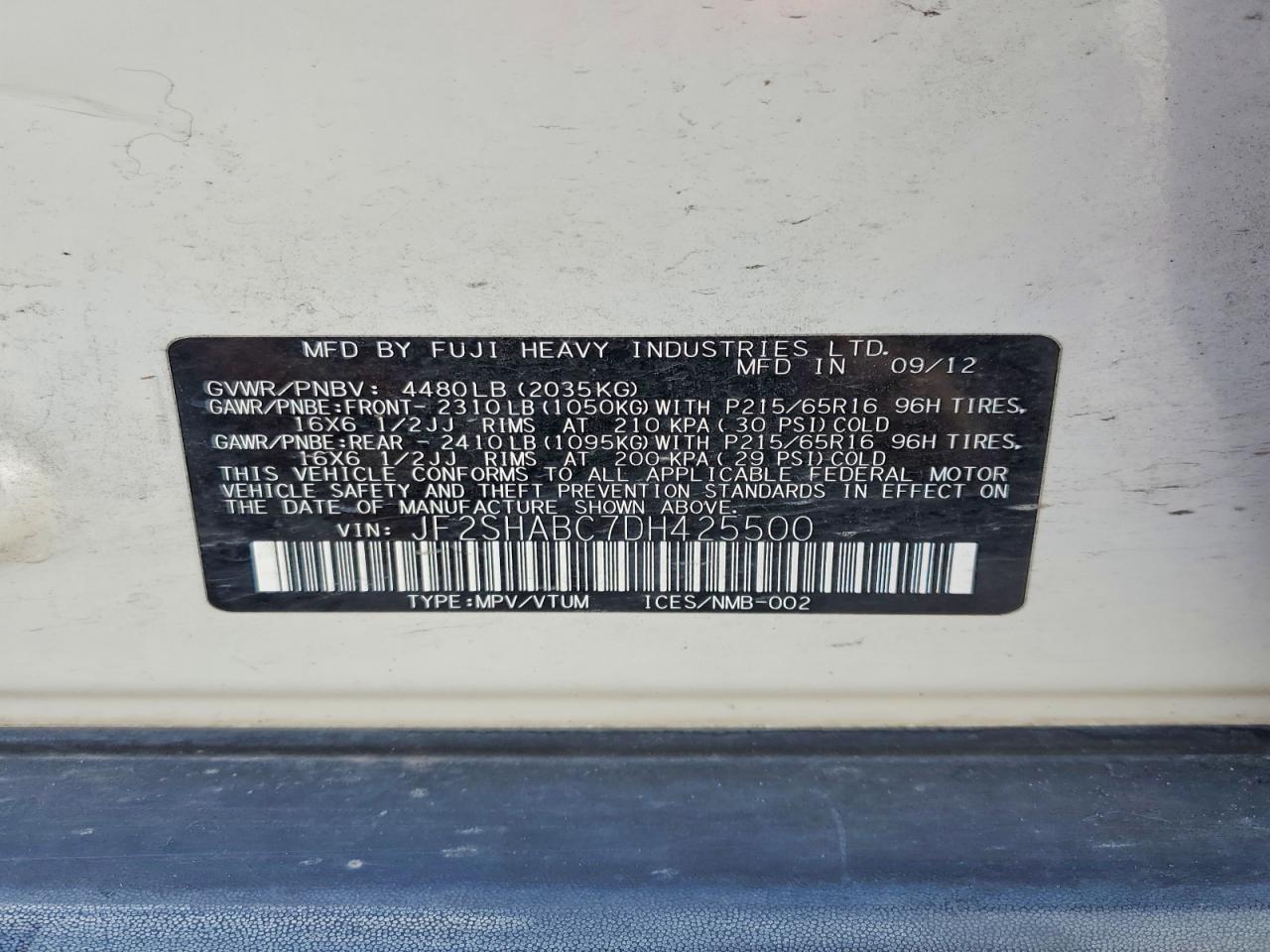 2013 SUBARU FORESTER 2.5X photo 25