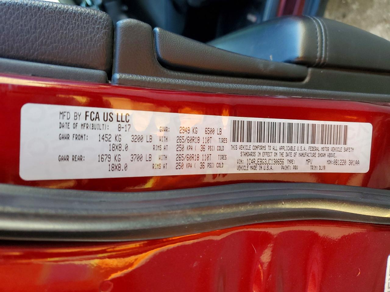 2018 JEEP GRAND CHEROKEE LIMITED photo 13