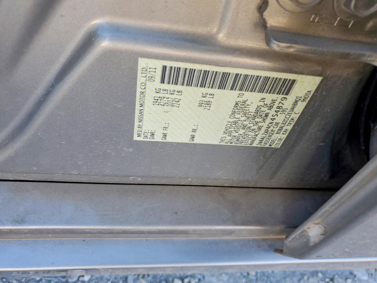 2012 NISSAN ALTIMA BASE photo 13