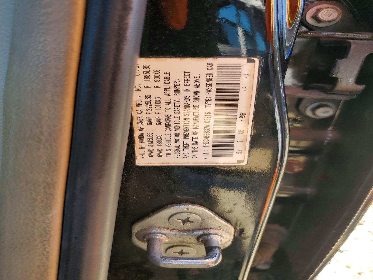 2007 HONDA ACCORD EX photo 12