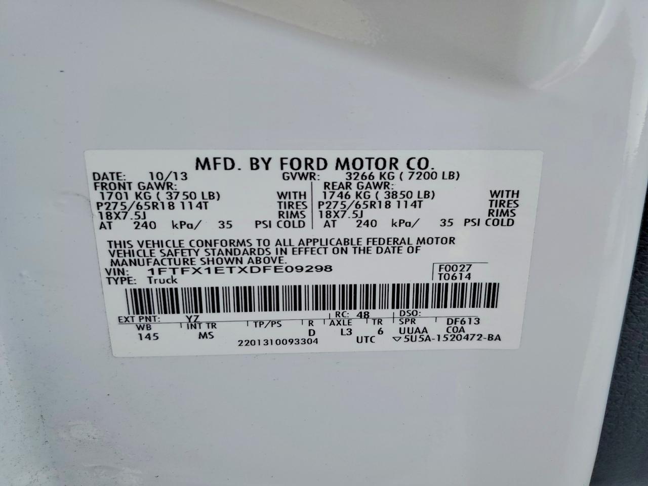 2013 FORD F150 SUPER CAB photo 12
