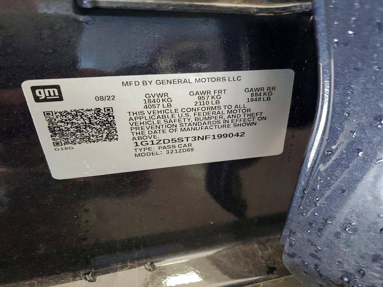 2022 CHEVROLET MALIBU LT photo 12