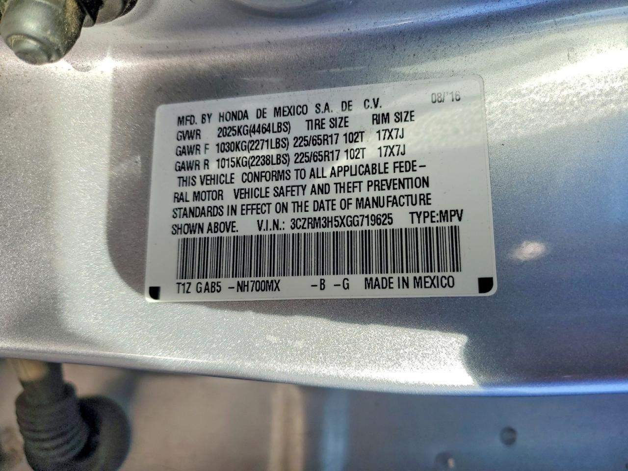 2016 HONDA CR-V EX photo 37