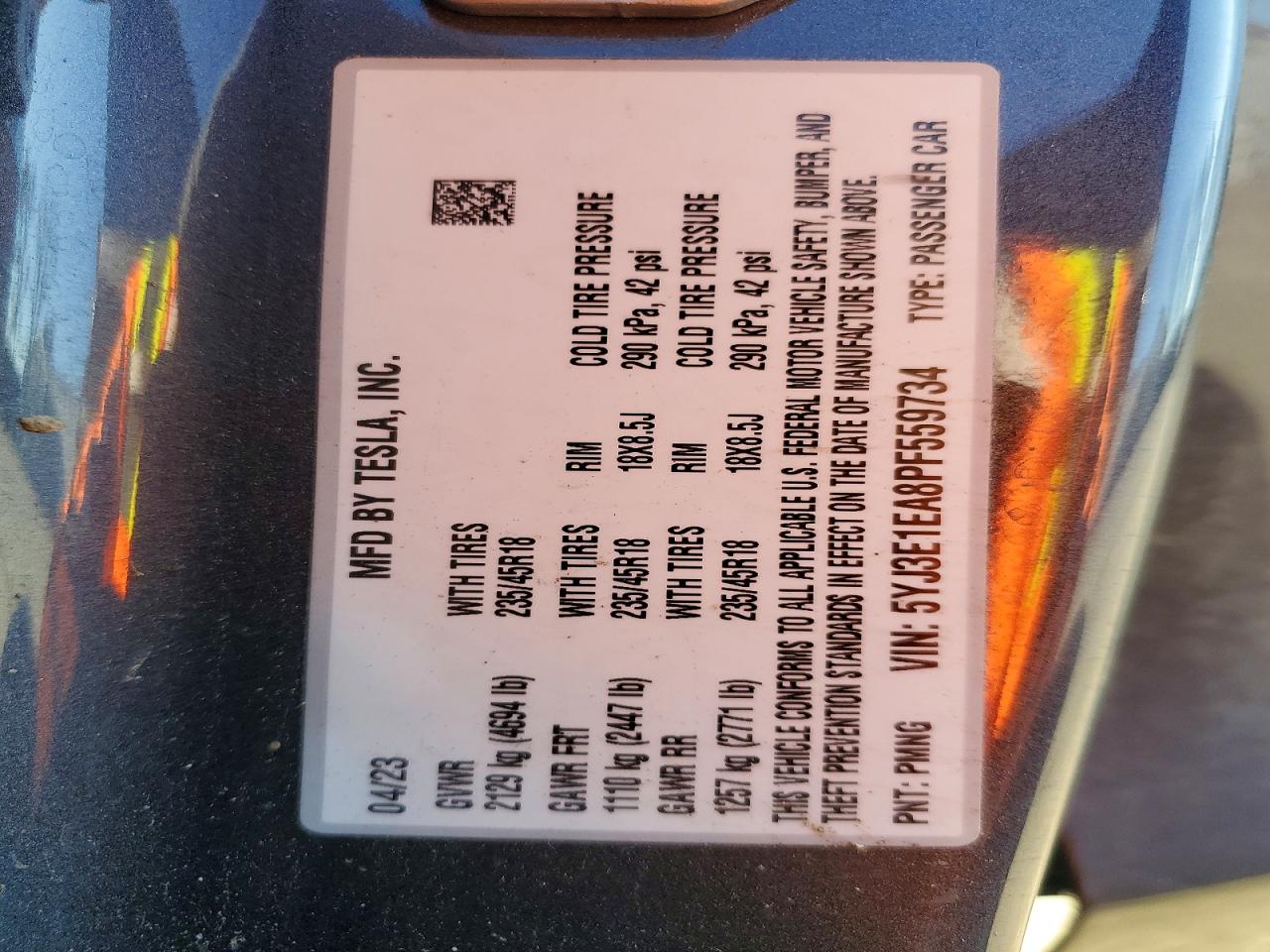 2023 TESLA MODEL 3 photo 23