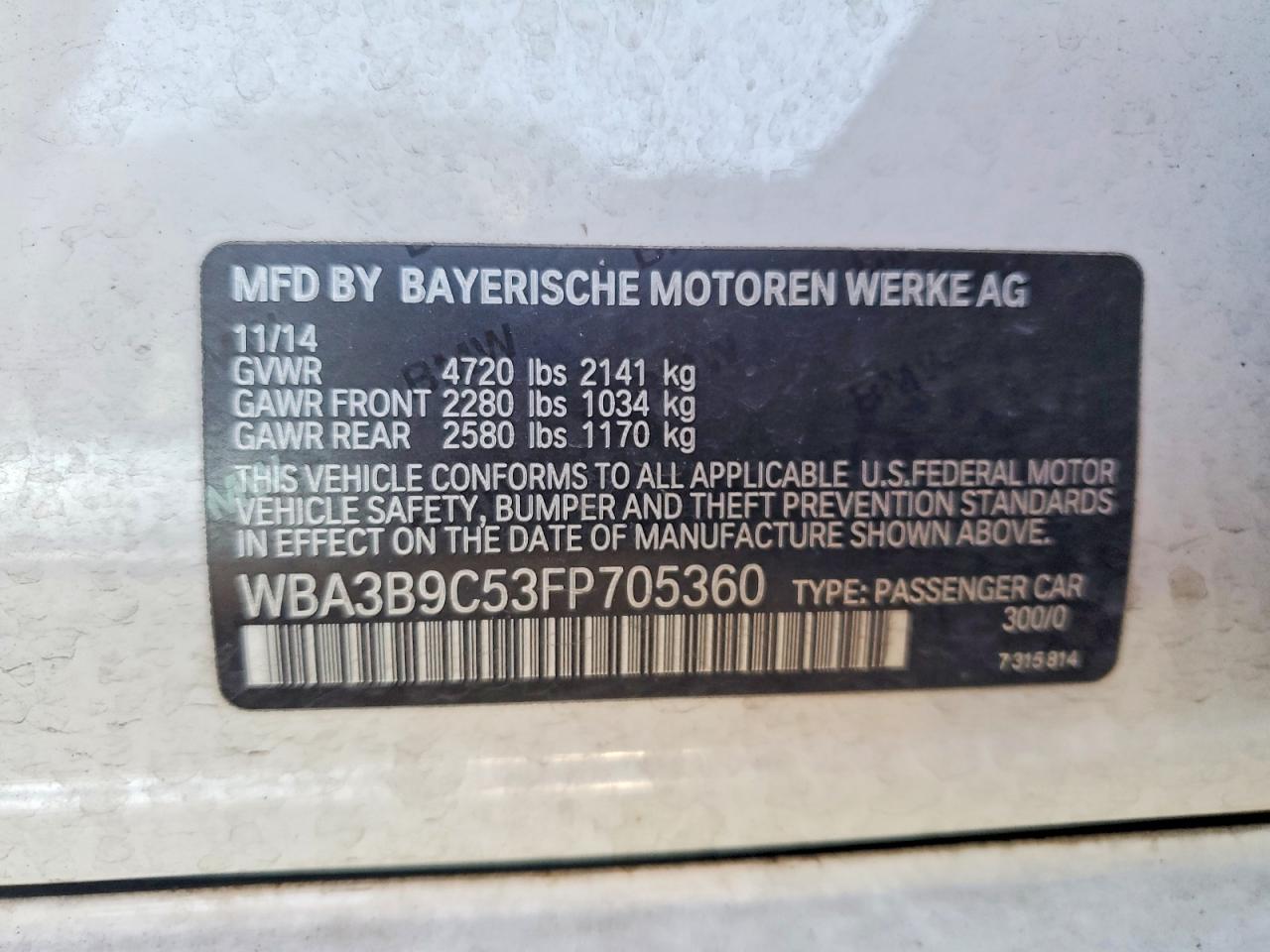 2015 BMW 335 XI photo 13