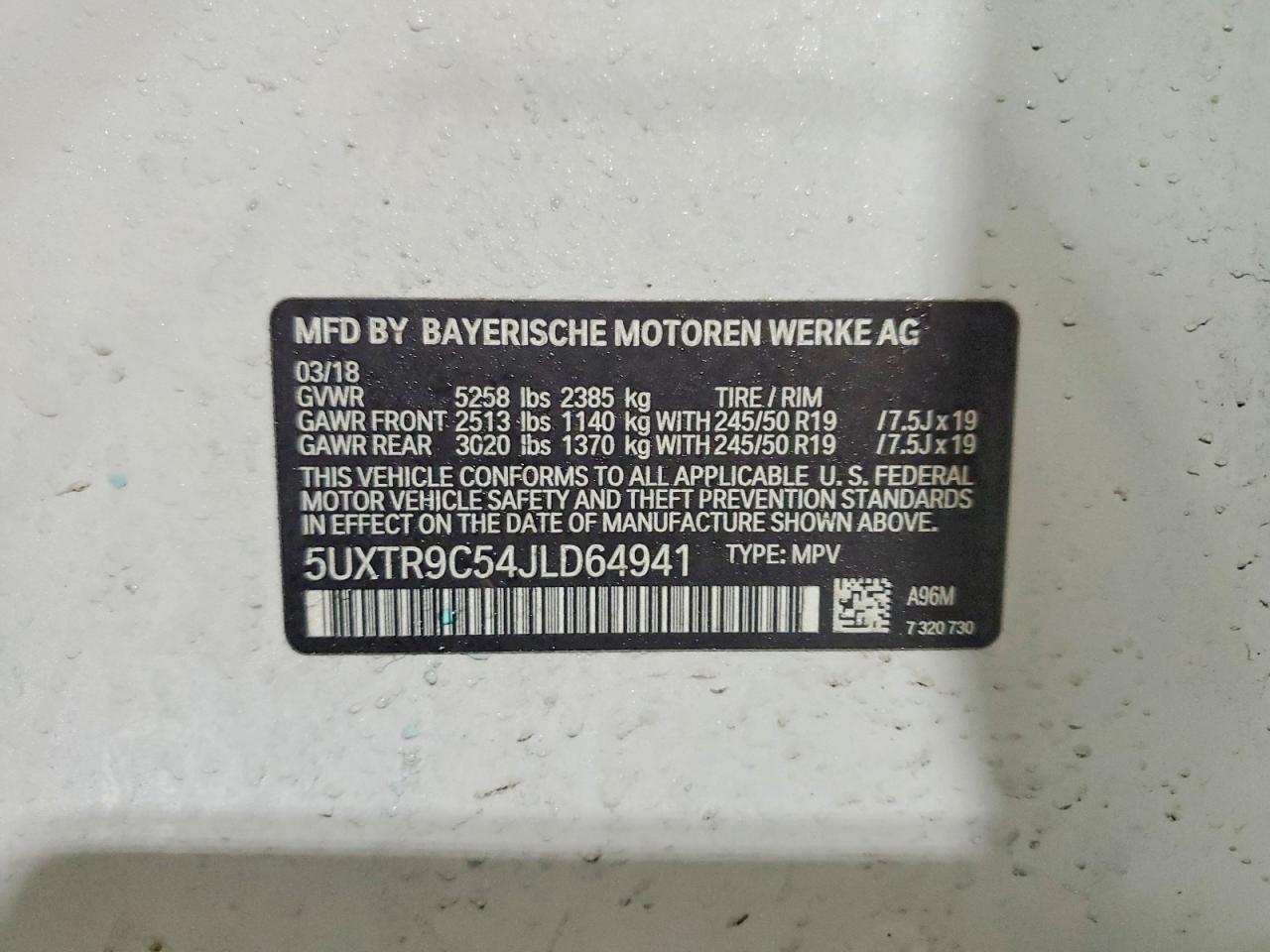 2018 BMW X3 XDRIVE30I photo 13