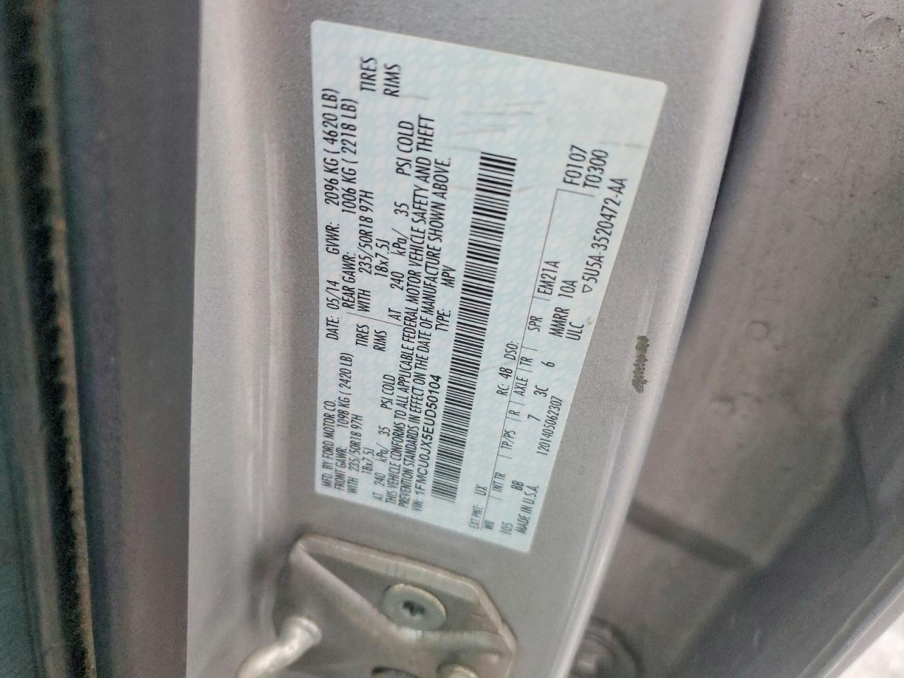 2014 FORD ESCAPE TITANIUM photo 25