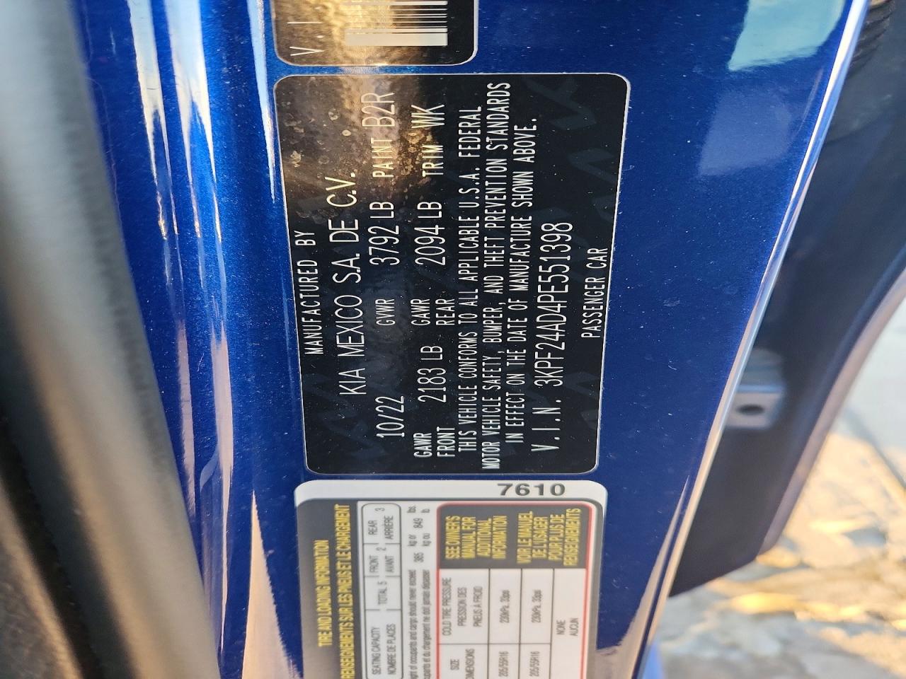 2023 KIA FORTE LX photo 12