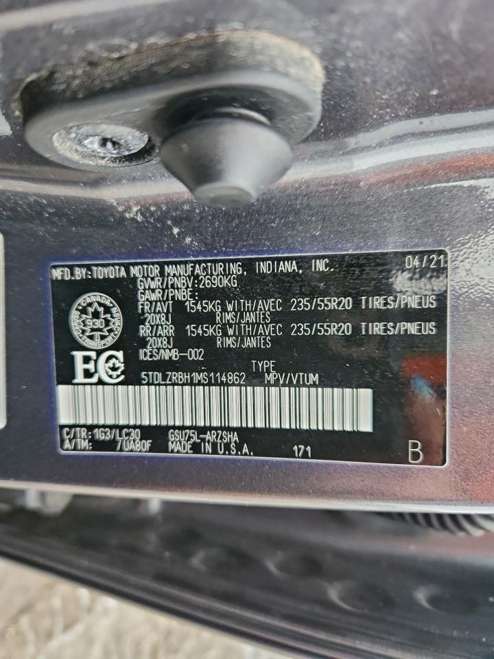 2021 TOYOTA HIGHLANDER XSE photo 13