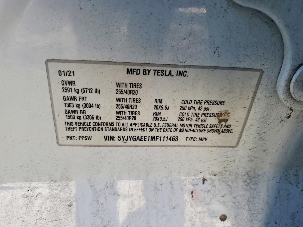 2021 TESLA MODEL Y photo 12