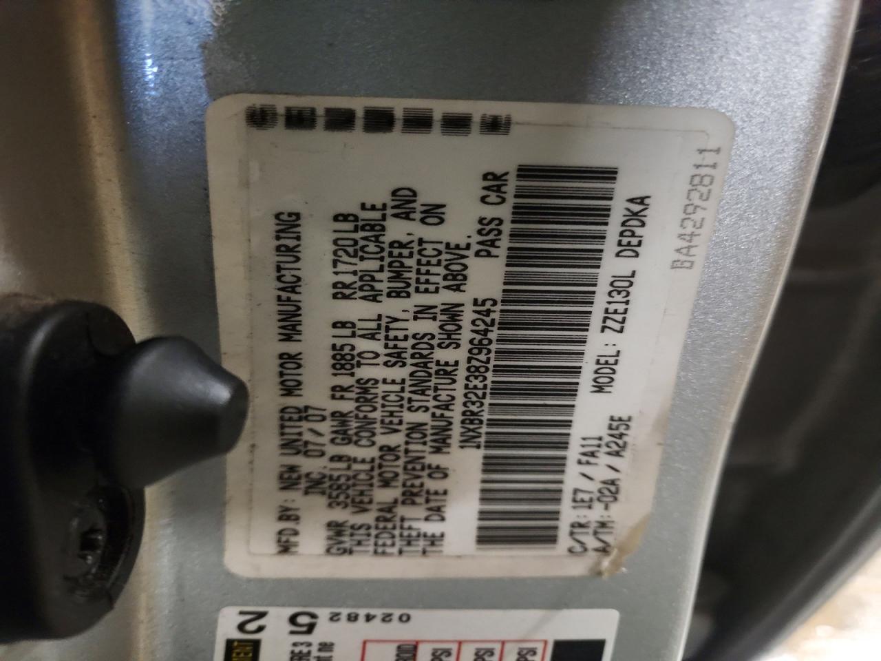 2008 TOYOTA COROLLA CE photo 12