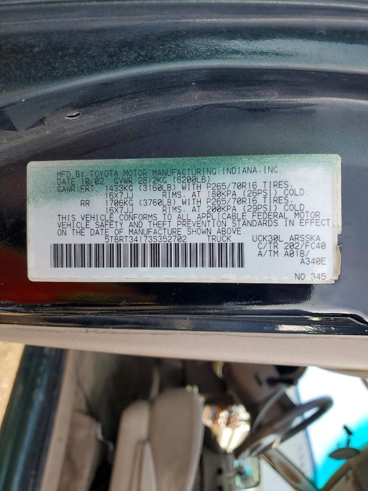 2002 TOYOTA TUNDRA ACCESS CAB LIMITED photo 13