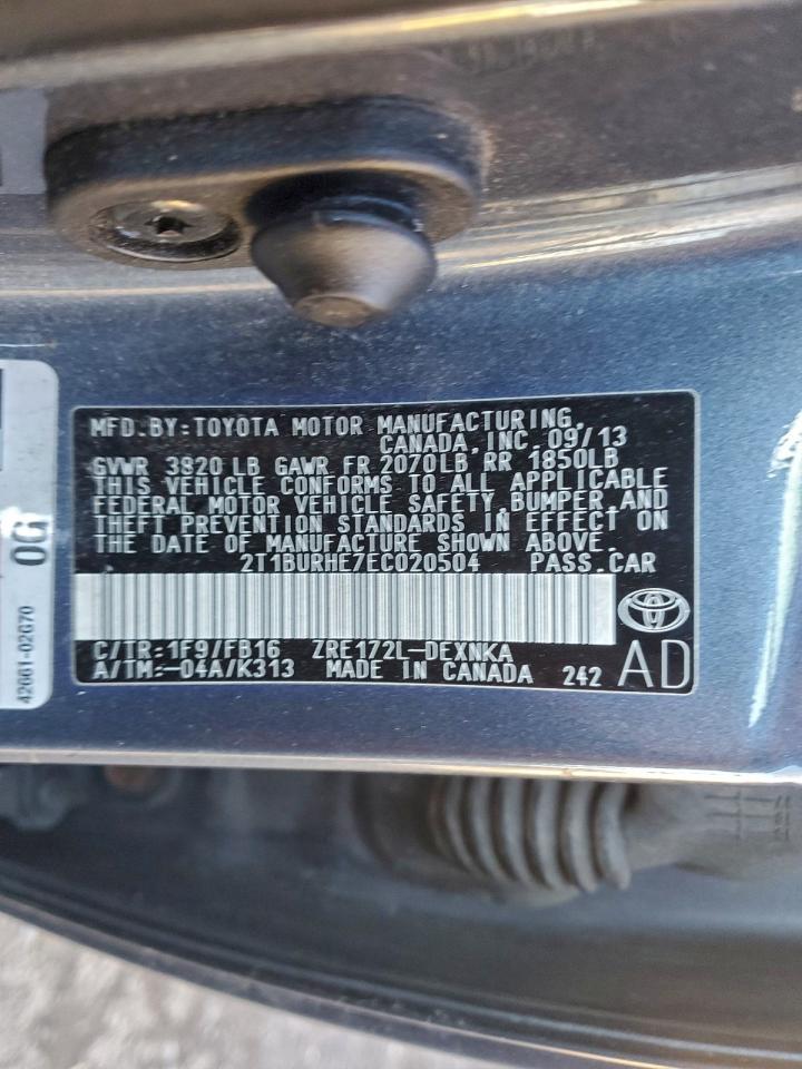 2014 TOYOTA COROLLA L photo 12