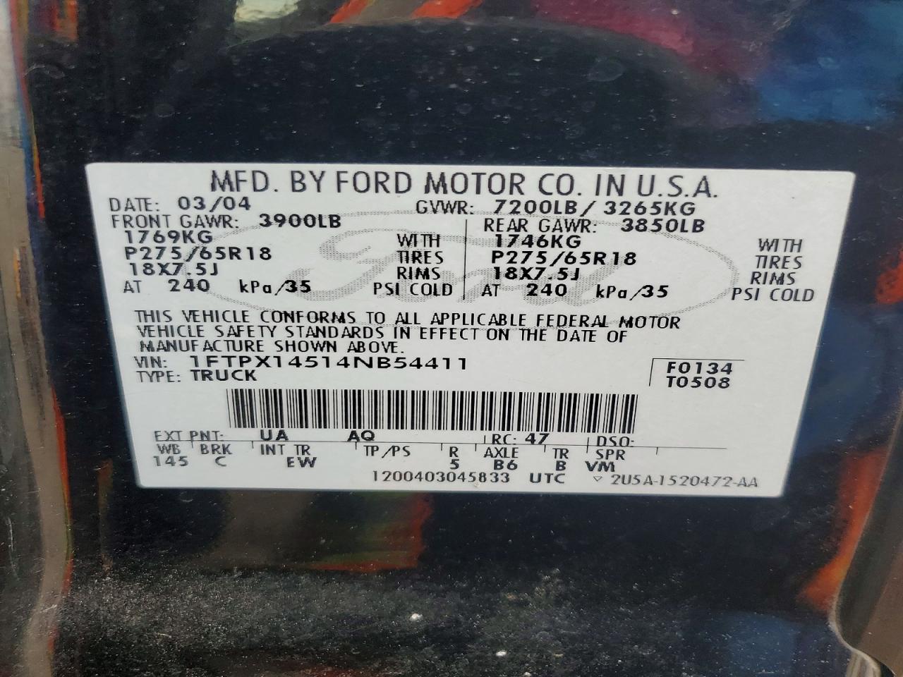 2004 FORD F150 photo 13