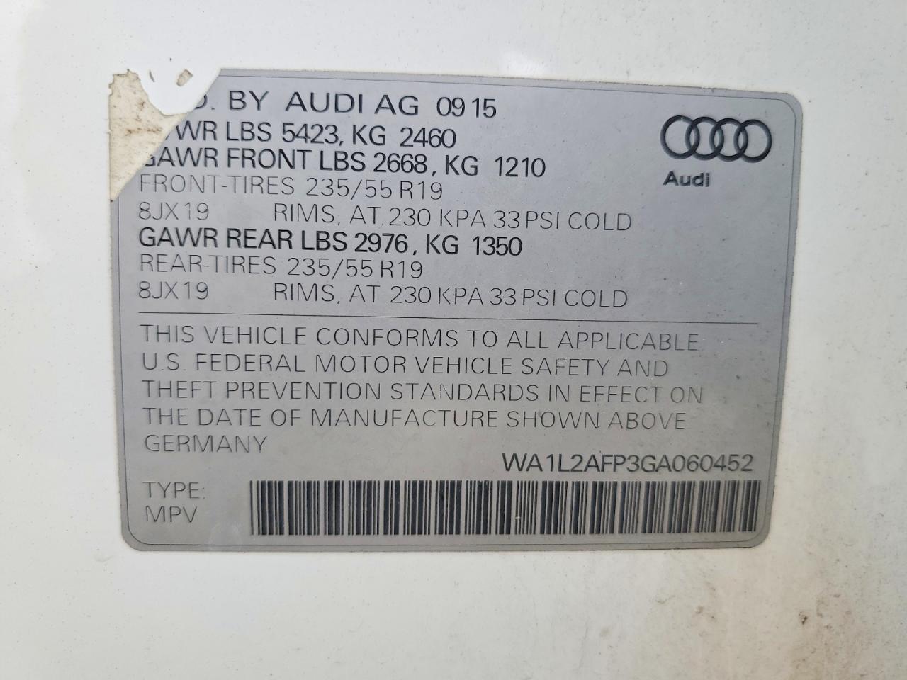2016 AUDI Q5 PREMIUM PLUS photo 13