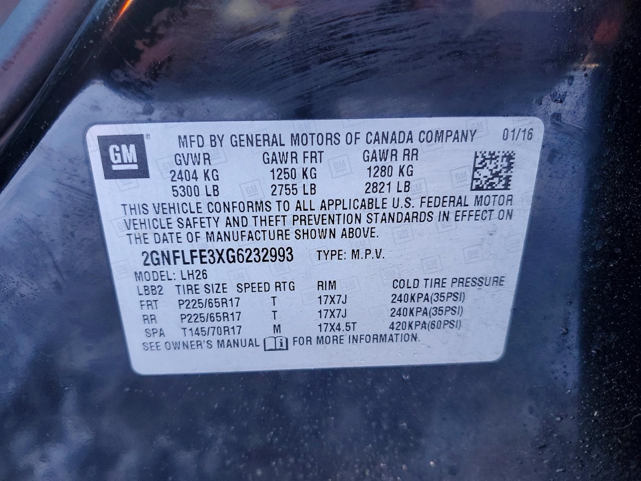 2016 CHEVROLET EQUINOX LT photo 27
