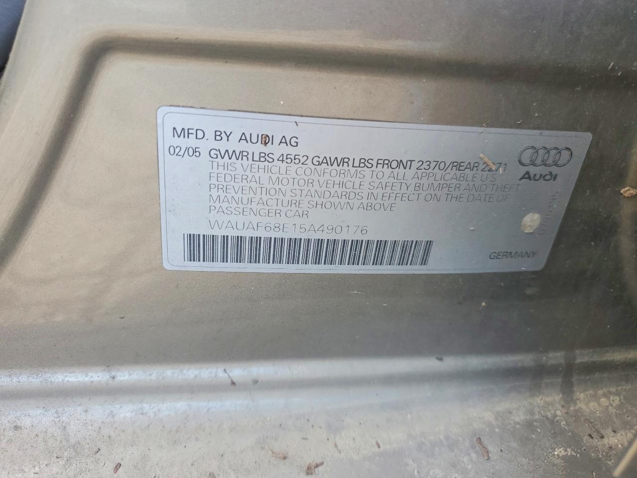 2005 AUDI A4 2.0T photo 12