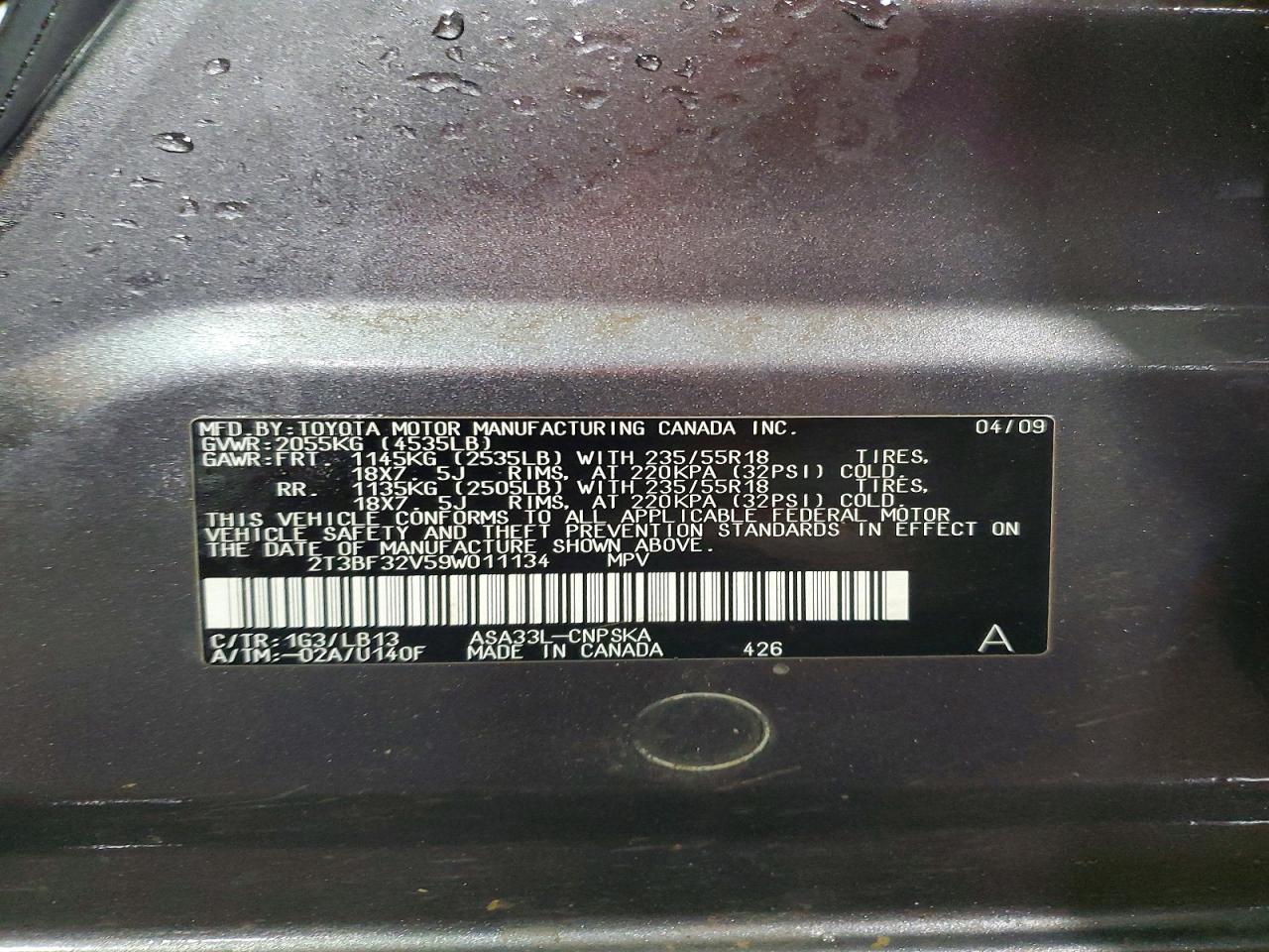2009 TOYOTA RAV4 SPORT photo 27