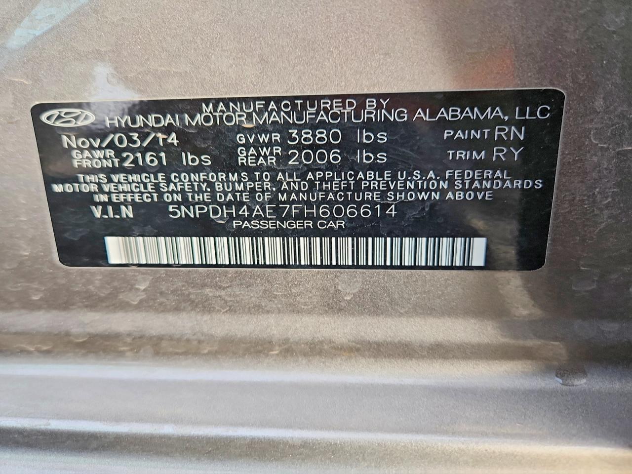 2015 HYUNDAI ELANTRA SE photo 13