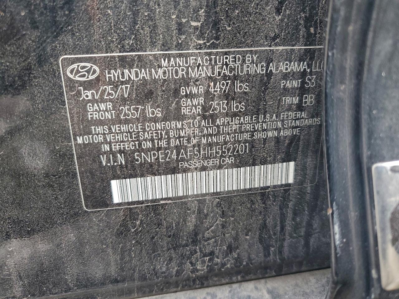 2017 HYUNDAI SONATA SE photo 12