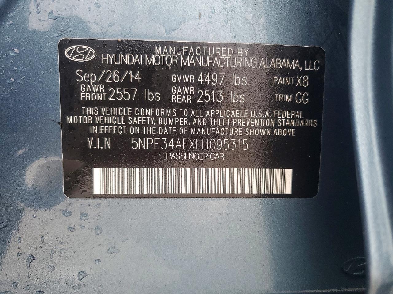 2015 HYUNDAI SONATA SPORT photo 12