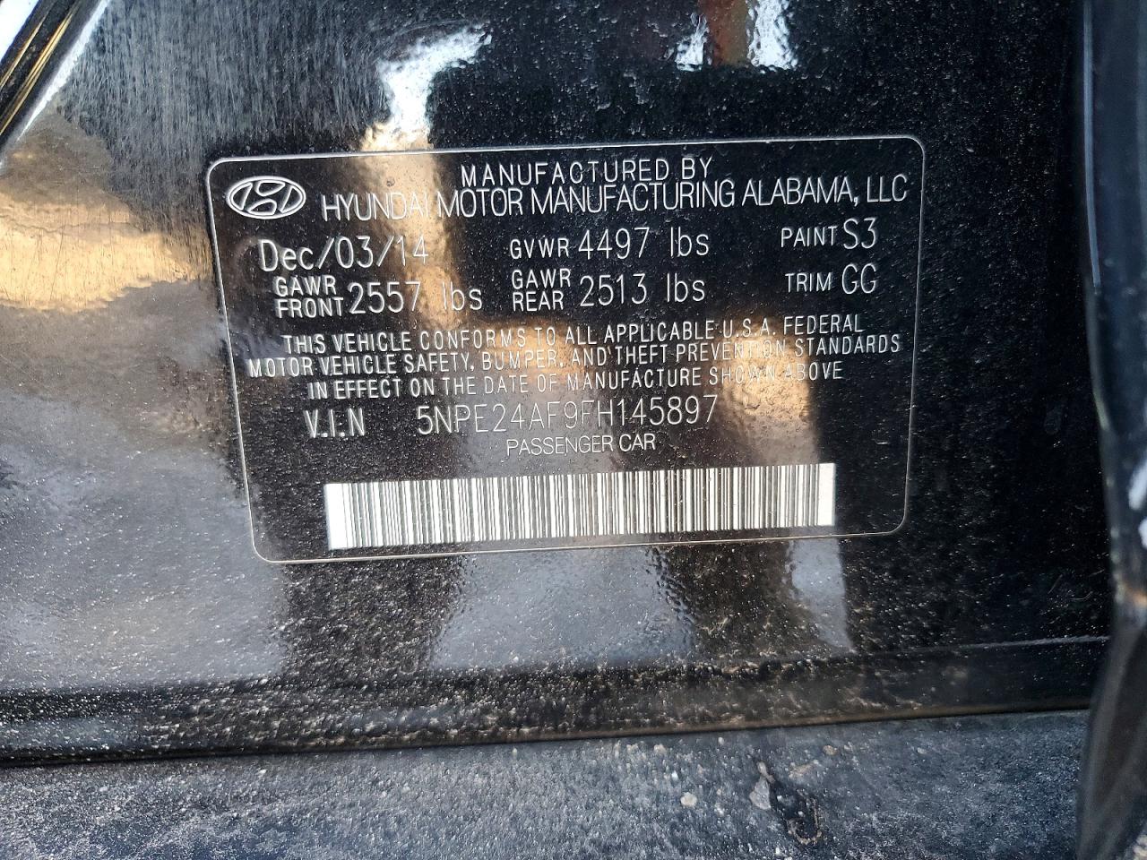 2015 HYUNDAI SONATA SE photo 12