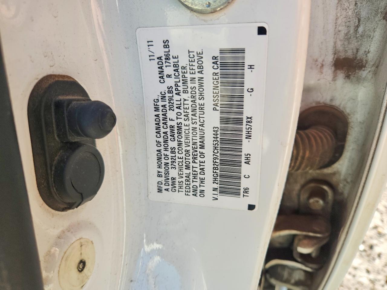 2012 HONDA CIVIC EXL photo 12