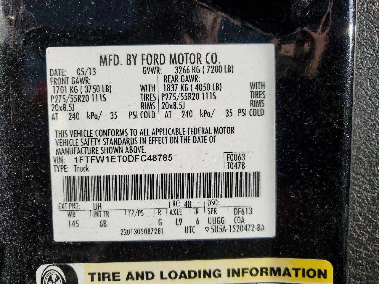 2013 FORD F150 SUPERCREW photo 12