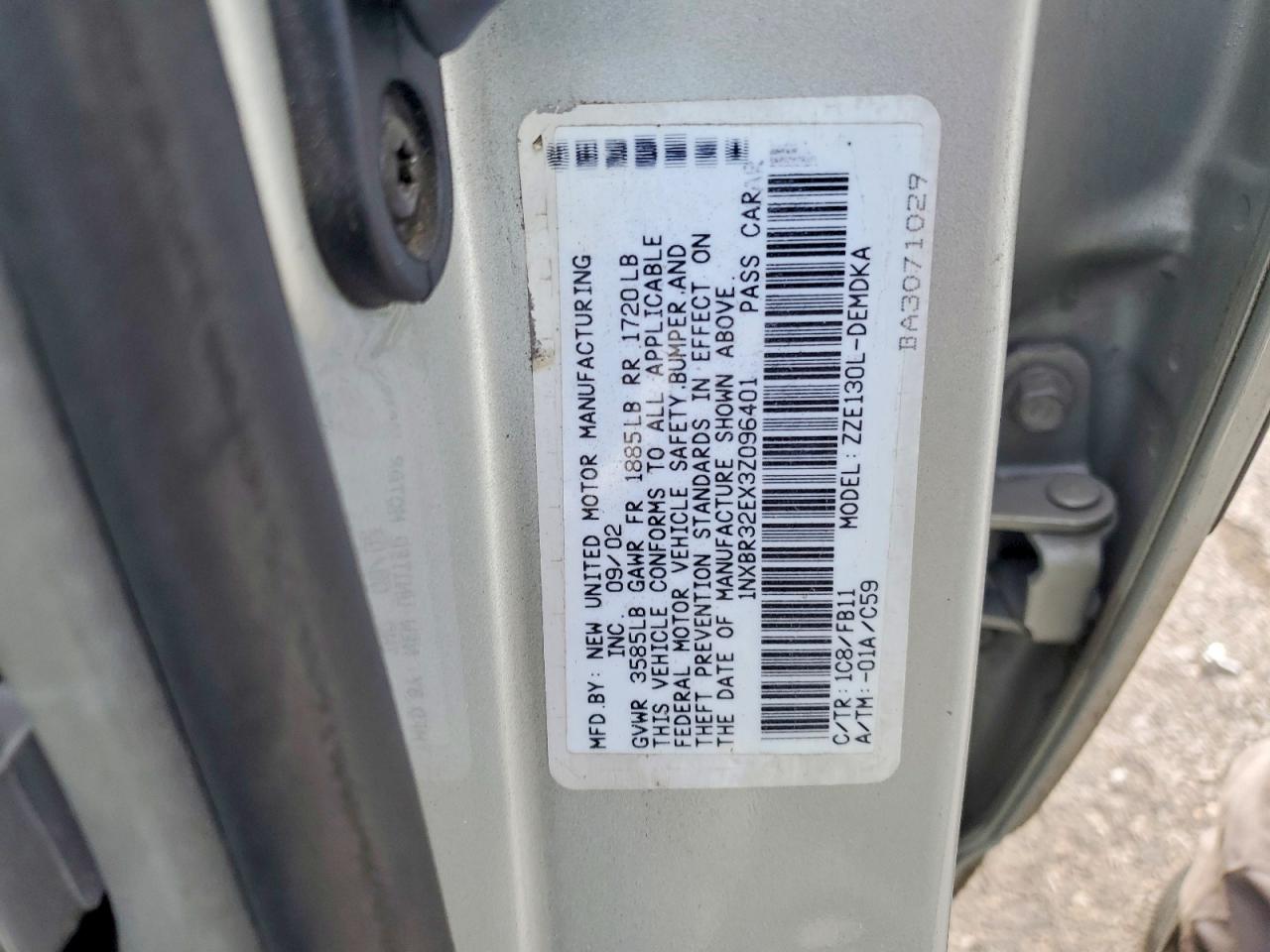 2003 TOYOTA COROLLA CE photo 12